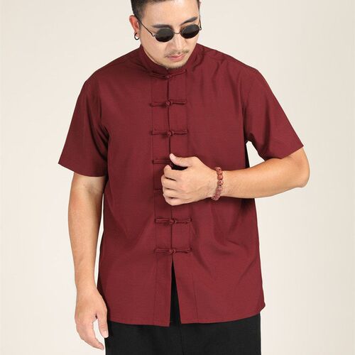 Advance Wolf Large Size Mens Tang Suit Short-sleeved Shirt
