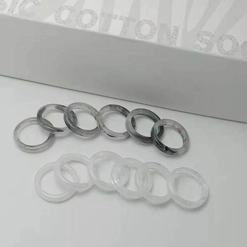 2Pcs Acrylic Cute Rings Set Colorful Rings Transparent Stack