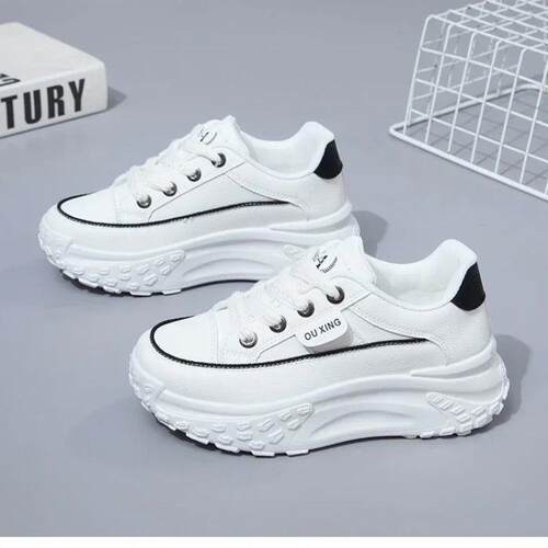 The New Retro Women Shoes Spring Platform Shoes Casual Sneak