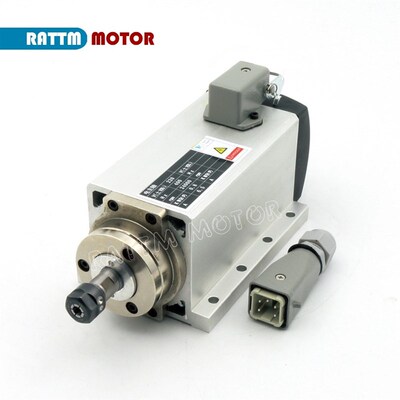 E Free Vat Square Air cooled Spindle Motor 800W / 0.8KW ER11