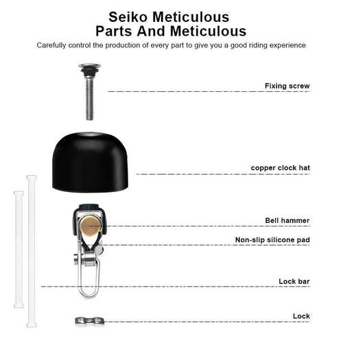 Bicycle Bell Retro Classical Clear Loud Sound Steel Copper M