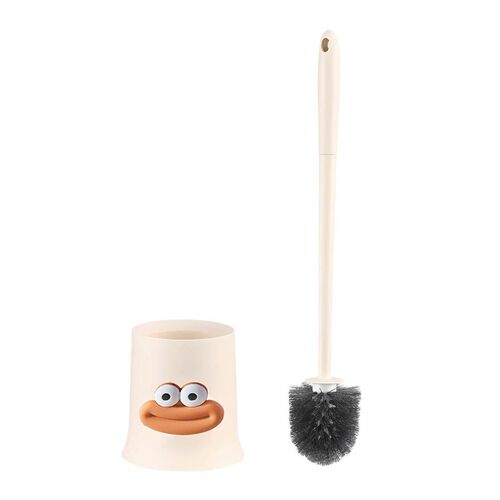 Long-handled toilet brush set with base for home use, cute d