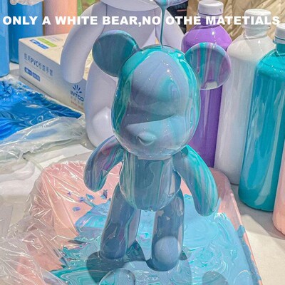 Vinyl Fluid Bear Sculpture DIY Fluid Graffiti Painting Anima