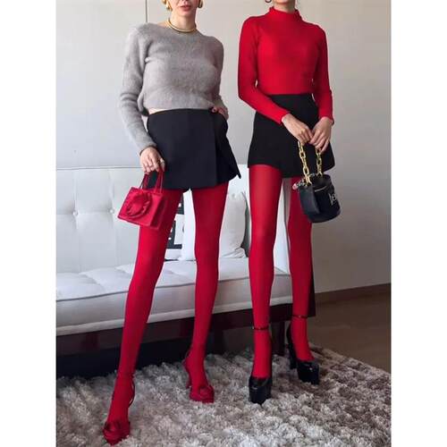 rendix New Red Stockings Women Bodycon Super Elastic See Thr