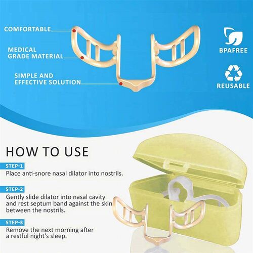 Snore Stopper Nasal Dilator for Snore Reduction Increases Ai