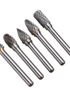 5Pcs 6mm Shank ungsten bide Rotary Files Grinding Burr Cutte