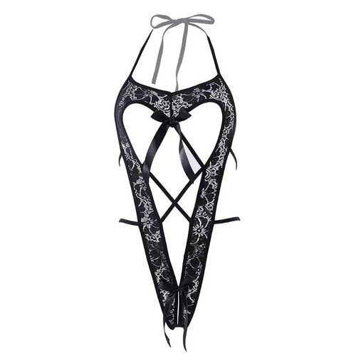 Erotic lingerie lace perspective uniform suit dew milk open