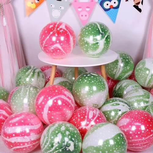 5/10pc 12inch Agate Marble Latex Balloons Colorful Wedding B