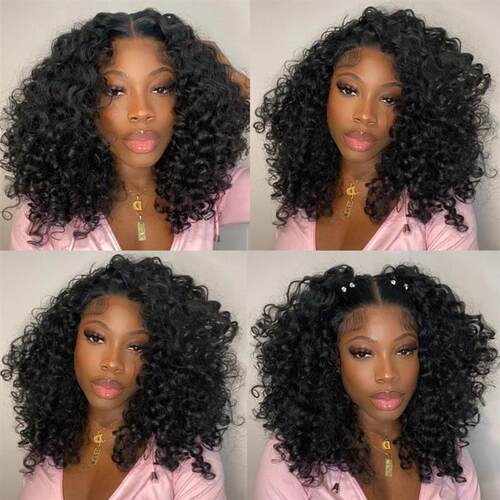 Short Bob Wig Lace Front Wigs for Women Afro Kinky Curly Wig