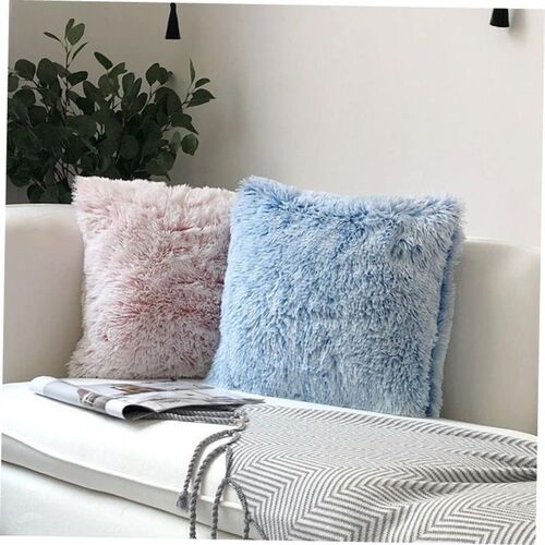 European solid color plush pillowcase sofa cushion cover
