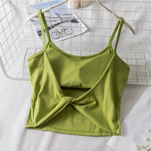 Women Crop Top Backless Bra ops Female Cotton Seamless Under