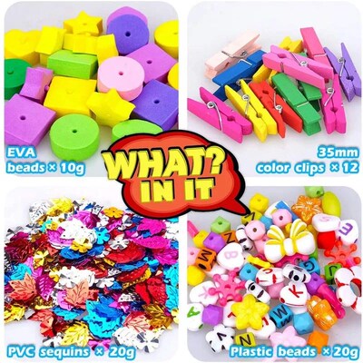 Arts and Crafts Supplies for Kids Crafts Toys with Sequins D
