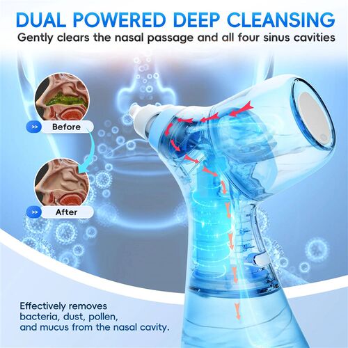 Electric Nasal Rinse Irrigation, 30 Salt Packets, for Reliev