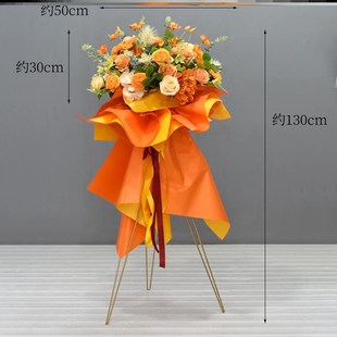 开业花篮三脚架仿真花商场橱窗车展活动交车装饰布置落地迎宾摆件