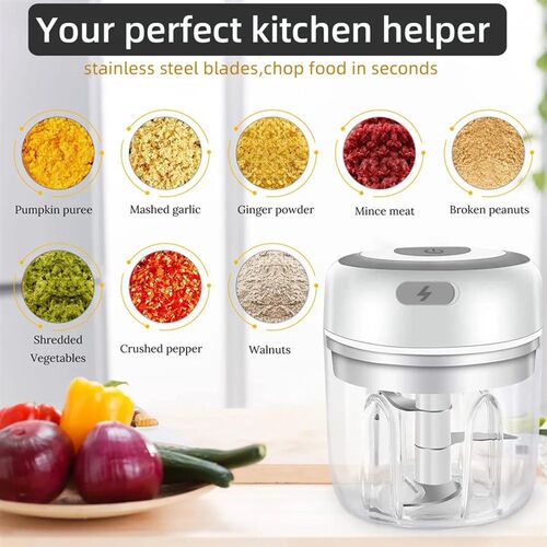 Electric Kitchen Food Chopper Mini Garlic Masher crusher USB