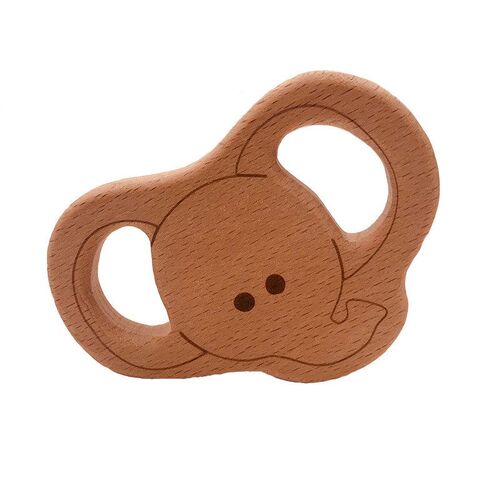 Baby Wooden Teethers Food Grade Beech Wood Animal Tortoise K