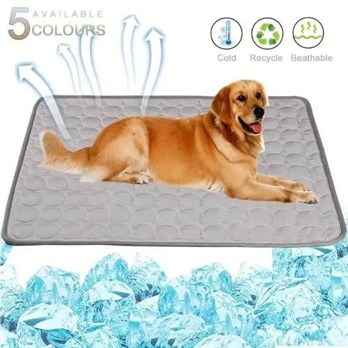 Pet Cooling Mat Dog Cat Sleeping Pad Cool Ice Silk Moisture-