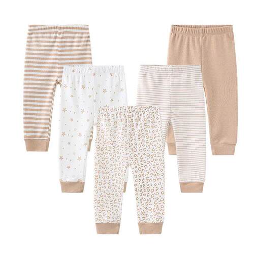 Kiddiezoom 5 Pcs/Lot Cute Cartoon Baby Boy Girl Pants 0-12Mo