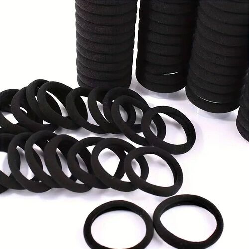 50-1000pcs Black Hair Ties Elastic Hair Bands Decorative Hai