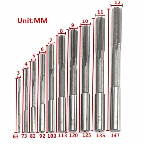 10pcs/Set HSS H7 Machine Reamer Straight Shank Milling