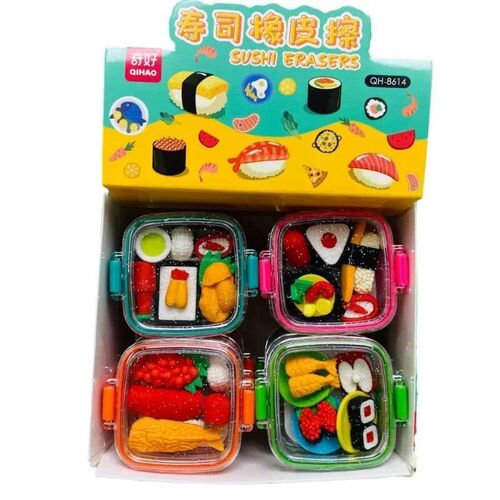 1 Ps/Set Creative Detahable Food Snak Lunh Box Eraser Set Pl