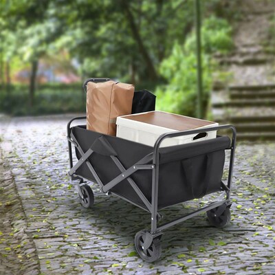 Heavy-Duty Garden Cart, Foldable Wagon with 176lbs Capacity,