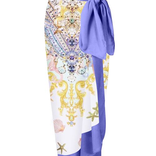 Purple Fashion Print Lace Three-dimensional Design Romantic