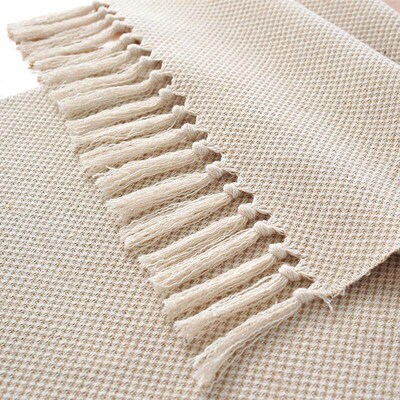 Nordic Style Table Runner Handmade Weave Tablecloth Househol