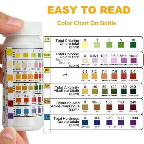 Swimming Pool Test Paper Residual Chlorine PH Value Alkalini