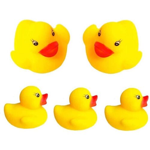 50/100pcs Squeaky Rubber Duck Duckie Float Bath Toys Baby Sh