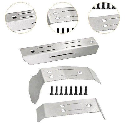 3 Pieces Chassis Skid Armors Spare Parts RC s Set for 1:10