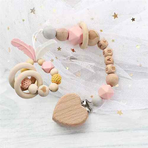 Custom Name Handmade Silicone Baby Pacifier Clips Silicone P