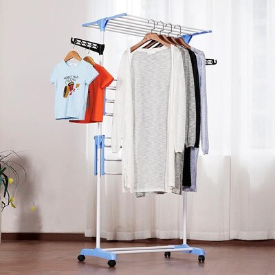 clothes drying rack fold laundry garment dryer hanger 杆衣架