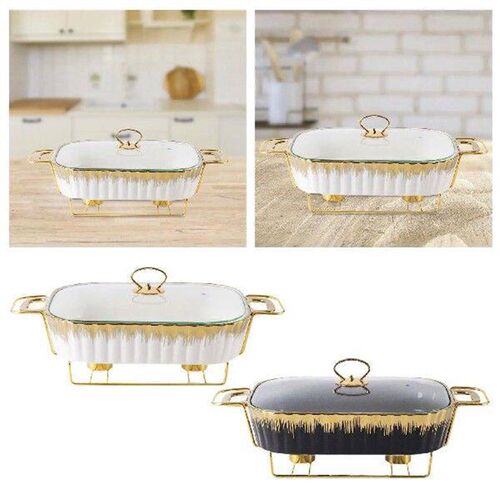 Buffet Dish Tray Clear Cover Easy to Clean Serving Dish