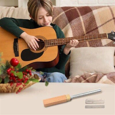 Guitar Fret Dressing File 4 Edges Luthier Tool Wooden