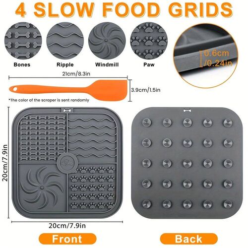 Silicone Slow Feeder Mat Pet Lick Pet Slow Food Plate Bathin