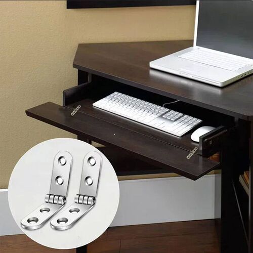 2pcs 180 Degree Foldable Hinge Flap Screw-On Hinges For Sewi