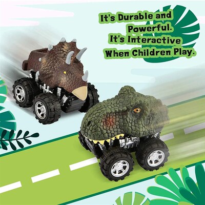 Dinosaur Toys Pull Back Cars Mini Monster Truck Car Toy Set
