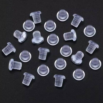 20Pcs Clear Rubber Embedded Furniture Bumper Table Chair Leg