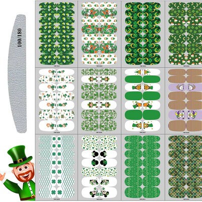 New Manicure Full Stickers Nail Polish Stickers St. Patrick