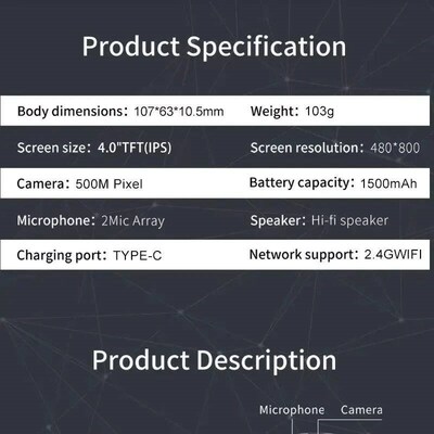 Smart Instant Voice Offline Translator Machine P60 Support 1