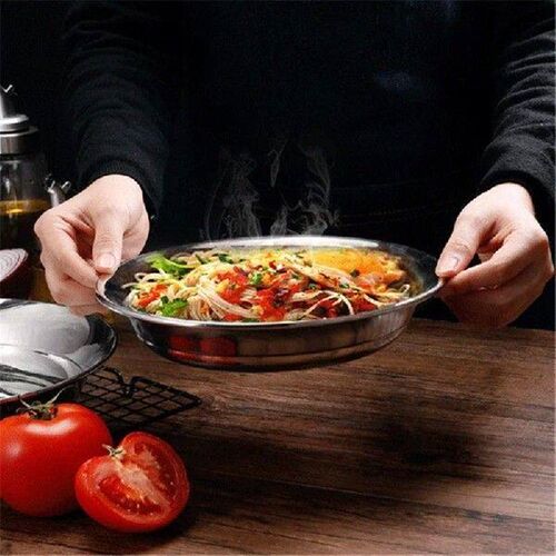Good Quality 304 Stainless Steel Soup Fruits Dessert Plate