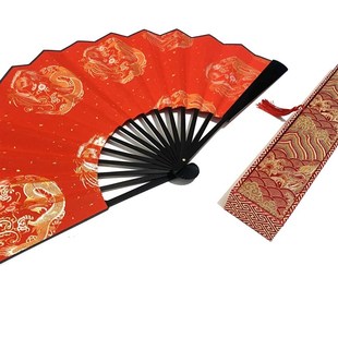 喜扇婚礼结婚新娘书法定制摺扇团扇手写毛笔定制古风中式 汉服题字