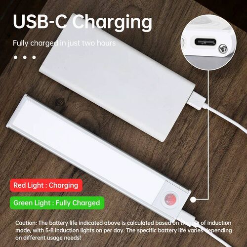 LED Night Light Motion Sensor Wireless USB Cabinet Night Lig