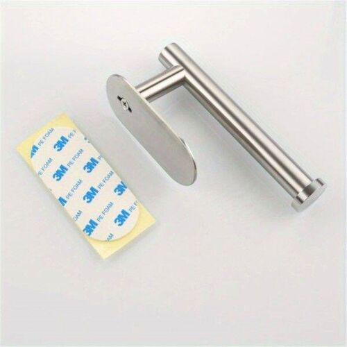 1pc, Stainless Steel No-Drill Paper Towel Holder, Modern