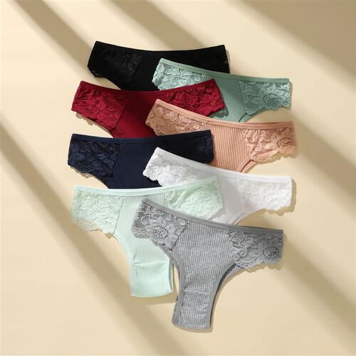 5Pcs/Set Cotton Panties Women Low Waist Briefs Seamless Unde