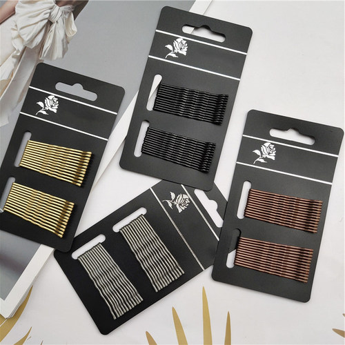 24pcs Black Hairpins For Women Hair Clip Lady Bobby Pins Inv