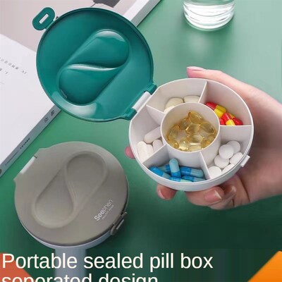 Portable Small Pill Box One Week Medicine Large-Capacity Dis