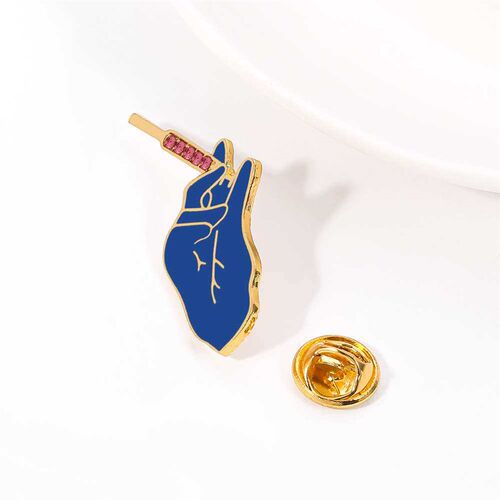 Syringe Enamel Pin Brooch Pin Crystal Lapel Pin Womens Acce