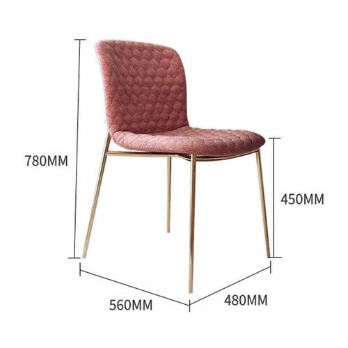 Modern Minimalist Dining Chair Iron Wrought Metal Chair of